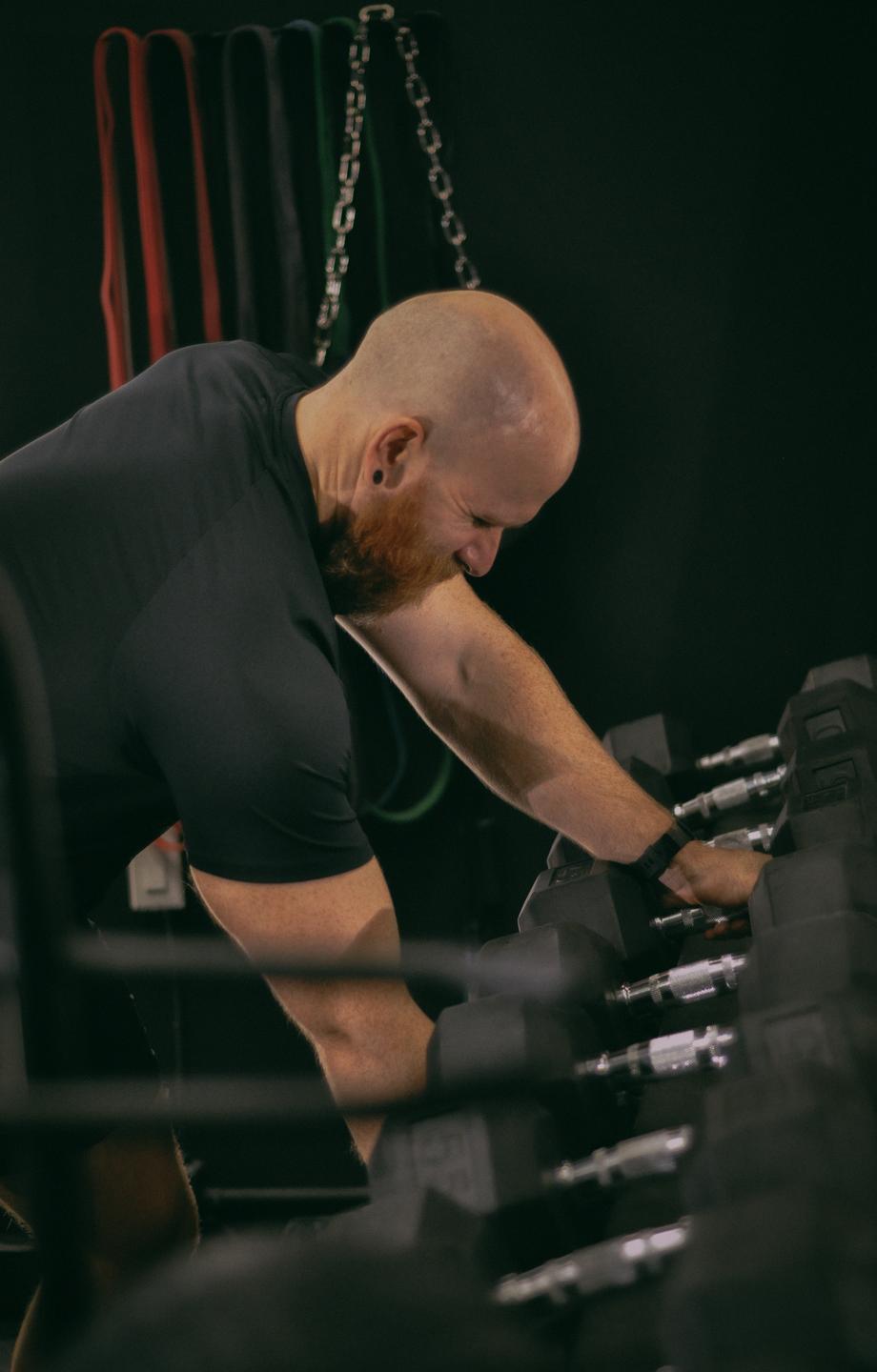 Personal training in gym facility